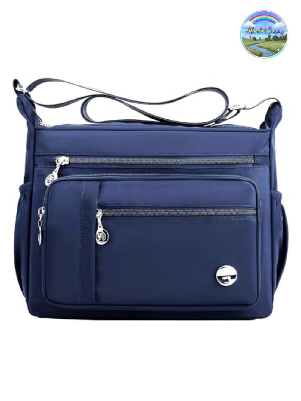 Lightweight Nylon Satchel Handbag Crossbody Tote with Multiple Pockets